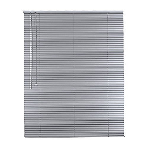 Easy-Shadow Aluminum Venetian Blind 120 x 100 cm, Silver, Left Control Side, Custom-Made