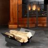 Carlo Milano Metal Fireplace Wood Holder for Decorative Firewood Storage view 3