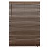 Easy-Shadow Custom-Made Real Wood Bamboo Blind, 140 x 180 cm, Dark Brown, Right-Side Control view 1