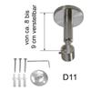 BASIT Curtain Rod, Stainless Steel Look, 16 mm, Single-Track, 360 cm, D11 view 2