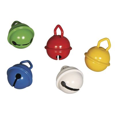 Rayher Hobby 25086000 Metal Bells, 19 mm, 5 Pieces, Assorted Colors