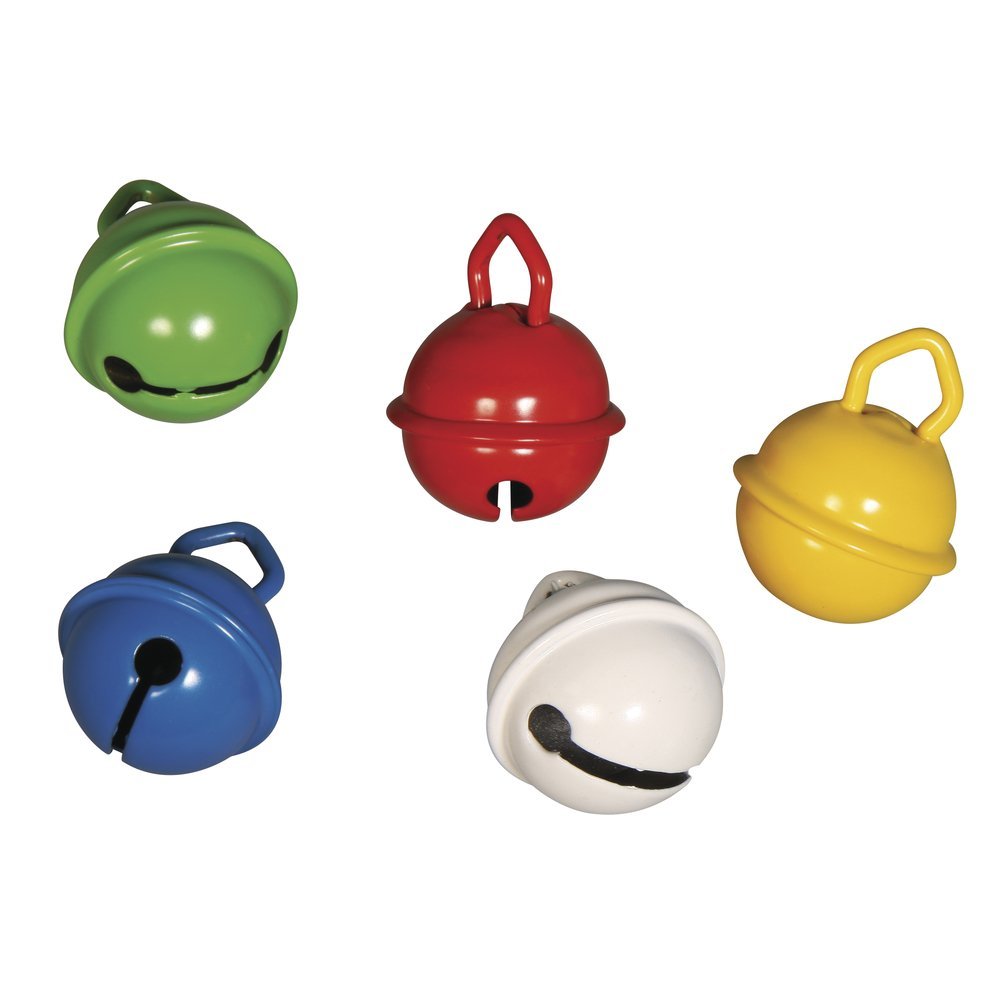 Rayher Hobby 25086000 Metal Bells, 19 mm, 5 Pieces, Assorted Colors