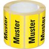 LEMAX Organization Label “Sample!”, Yellow, Removable Adhesive Paper, 50 x 20 mm, 500/Roll view 1