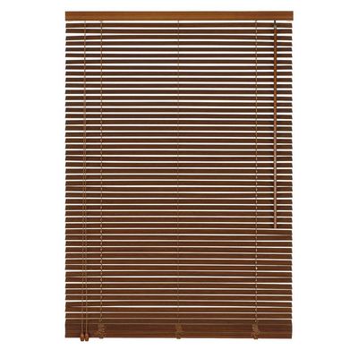 Easy-Shadow Wooden Venetian Blind, Bamboo, Solid Wood, 55 x 130 cm, Brown, Left-Side Control — Custom-Made