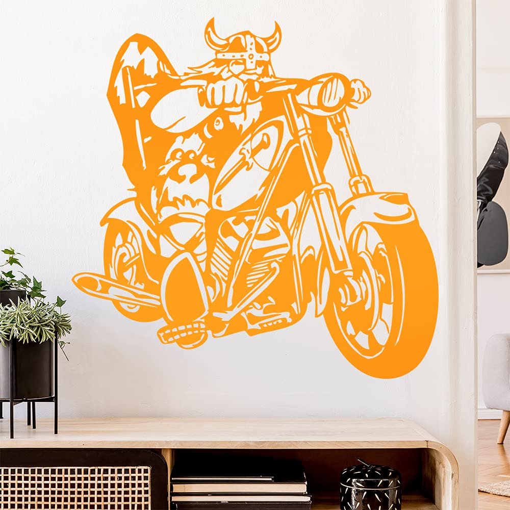 Viking Biker Wall Decal in 6 Sizes