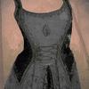 Dark Dreams Gothic Medieval LARP Dress Guinerva, Black, S/M view 2