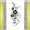 Grandora Elainore I Hibiscus Floral Vine Wall Decal, White, 58 x 139 cm view 1