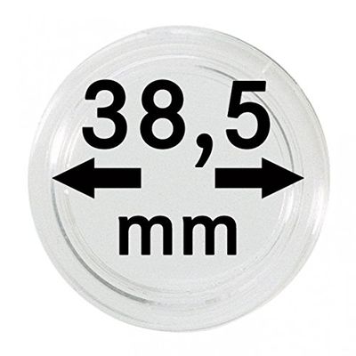 LINDNER The Original Coin Capsules, Inner Diameter 38.5 mm, 100-Pack