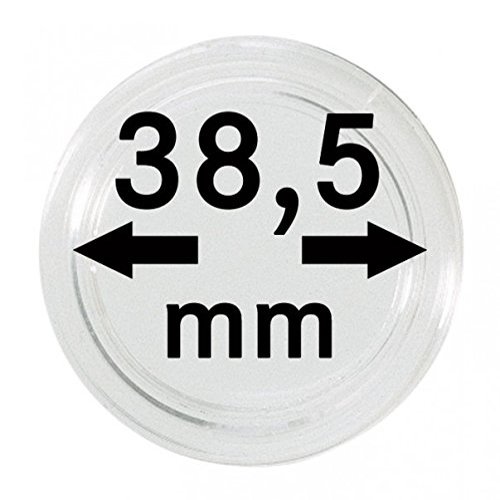 LINDNER The Original Coin Capsules, Inner Diameter 38.5 mm, 100-Pack