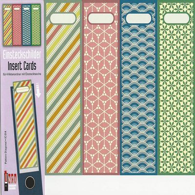 Design Binder Spine Labels to Insert – Pattern 004 – for Wide A4 Binders