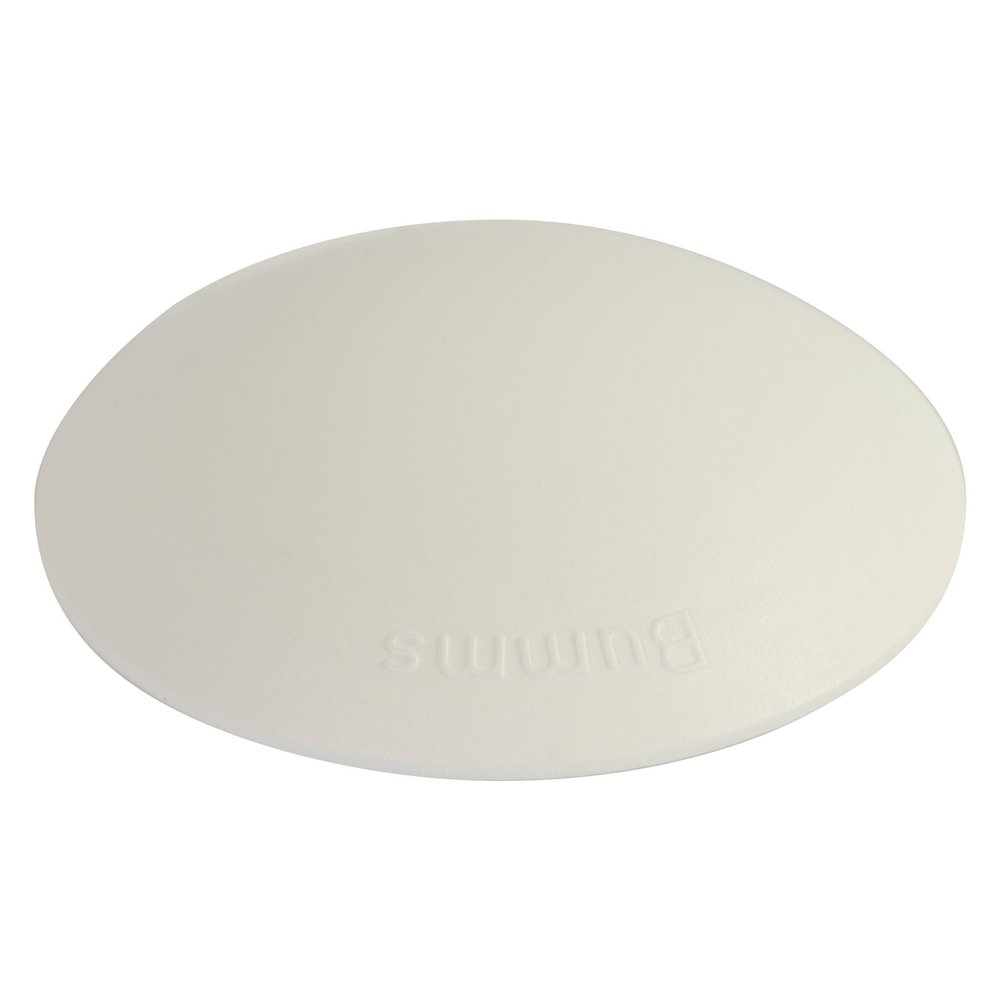 Bumms Door Stopper Wall Buffer, Self-Adhesive and Screw-On, 60 mm, White, 3-Pack