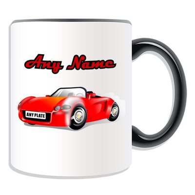 UNIGIFT Race Car Mug with Inscription, Customizable