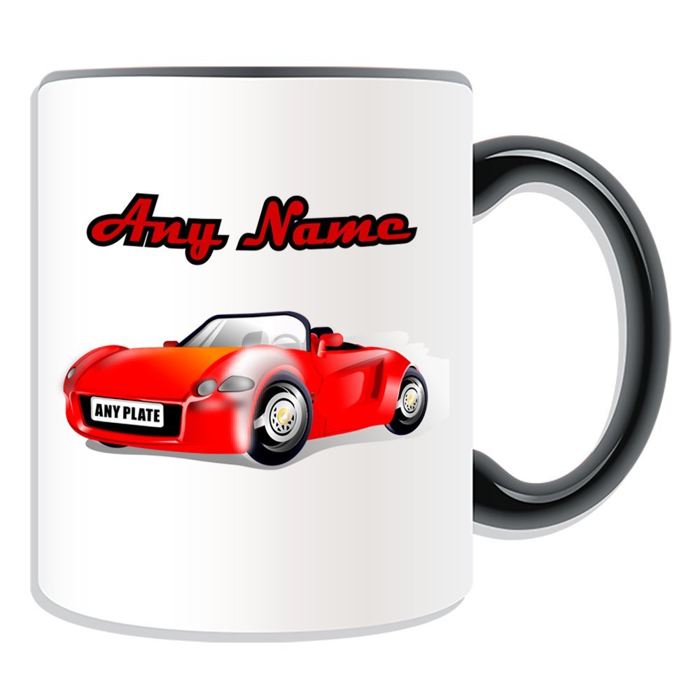 UNIGIFT Race Car Mug with Inscription, Customizable