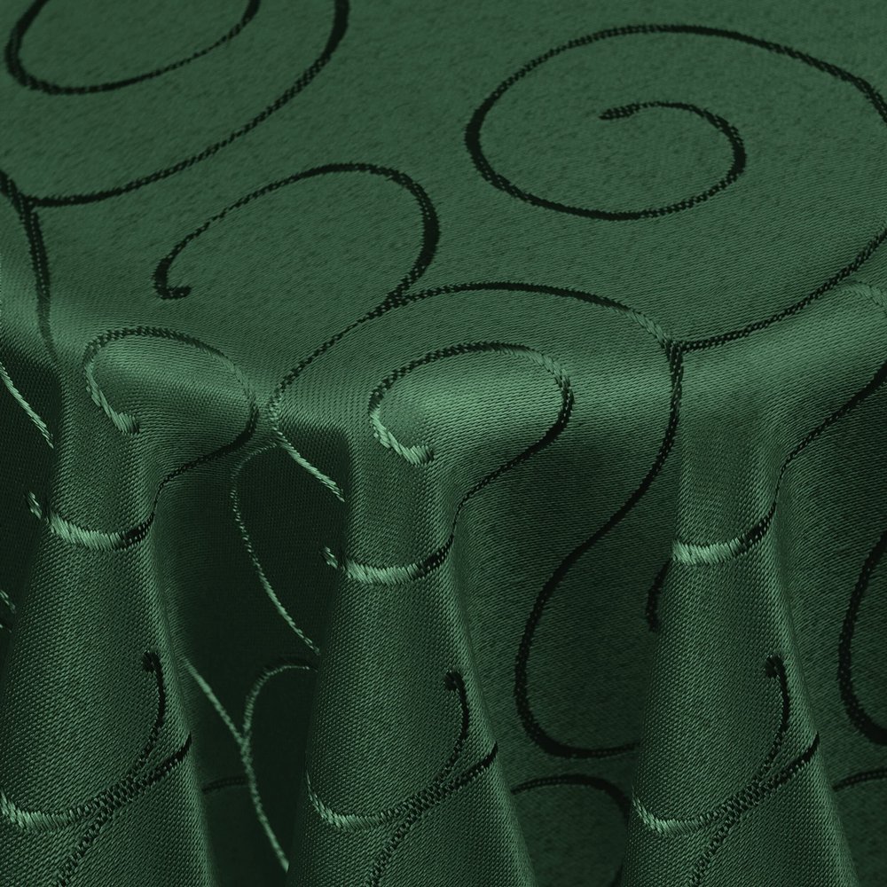 DecoHomeTextil Kringel Oval Tablecloth 160 x 300 cm, Dark Green
