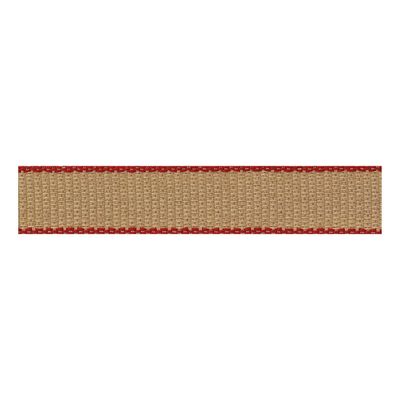 Hopsack Ribbon 5m x 7mm, Red - Berisfords