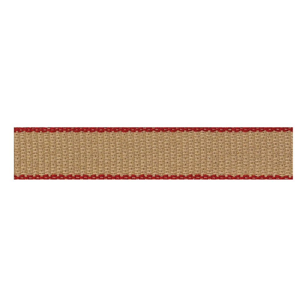 Hopsack Ribbon 5m x 7mm, Red - Berisfords
