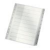 Leitz A4 Index Dividers, 10 Numbered Plastic Tabs, Gray, 12800000 view 1