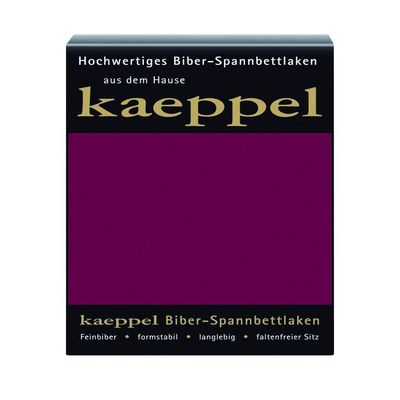 Kaeppel Brushed Cotton Fitted Sheet 180–200 x 200 cm, Bordeaux