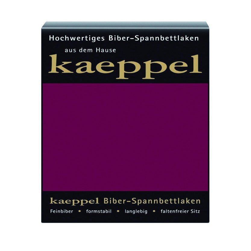 Kaeppel Brushed Cotton Fitted Sheet 180–200 x 200 cm, Bordeaux