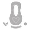 RAYHER 59232000 Baby Shoe Cutting Dies Set, 4 Pieces, 1.7–5.8 cm view 1