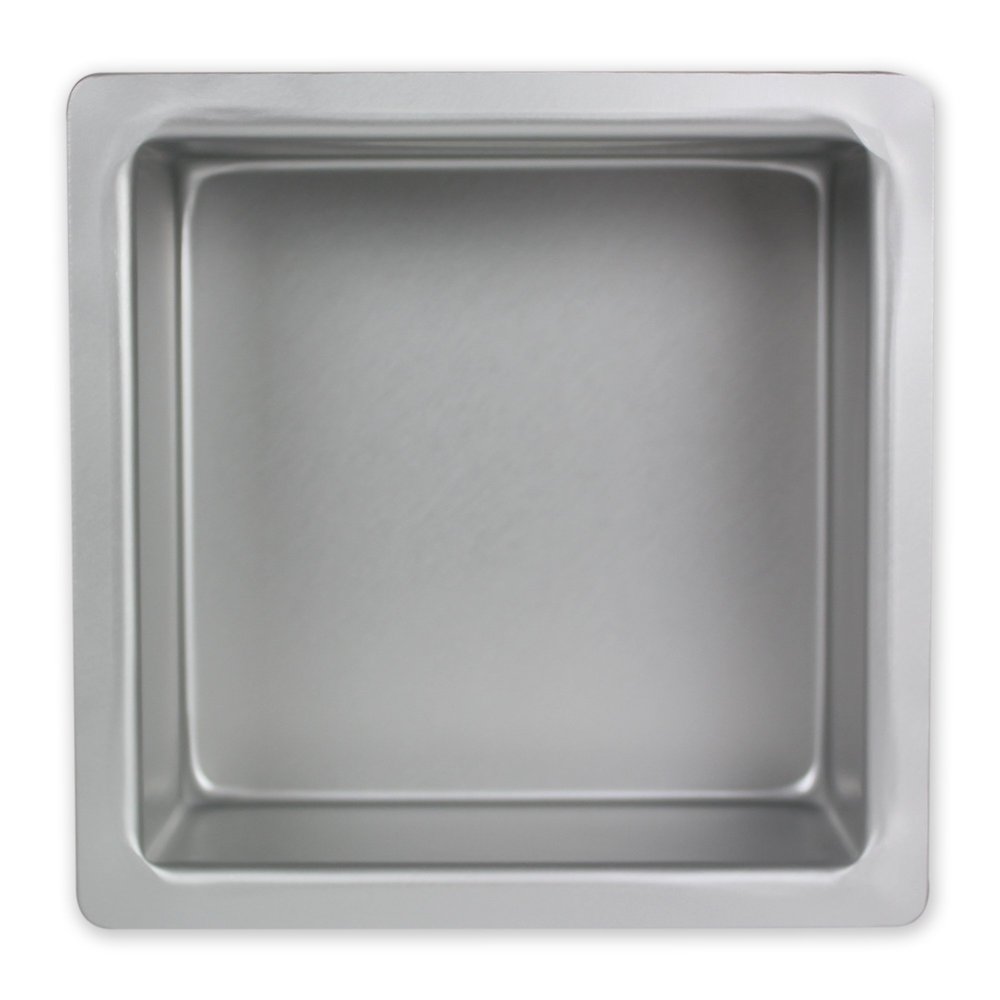 PME SQR054 Square Cake Pan, Anodized Aluminum, 127 x 127 x 102 mm, Silver