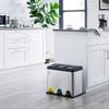 SVITA TC3X8 Kitchen Bin, 24 L, 3 x 8 L, Stainless Steel view 2