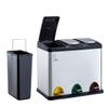 SVITA TC3X8 Kitchen Bin, 24 L, 3 x 8 L, Stainless Steel view 3