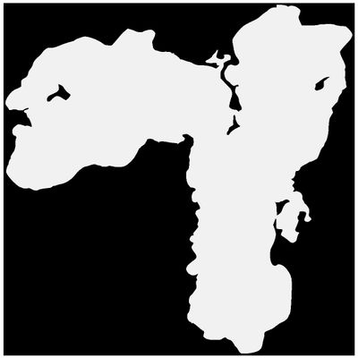 Greater Plön Lake Sticker, 21 x 25 cm, Light Gray