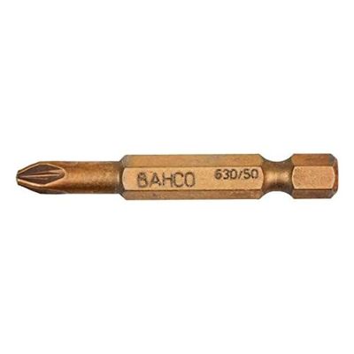 Bahco 63D/50PZ2 Diamond Bits for Pozidriv Screws, 50 mm, PZ2, 5-Pack