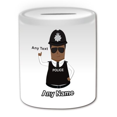 Personalized Police Officer Money Box