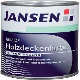 2x Jansen ISO-HDF Wood Ceiling Paint, 5 Liters - Satin Gloss