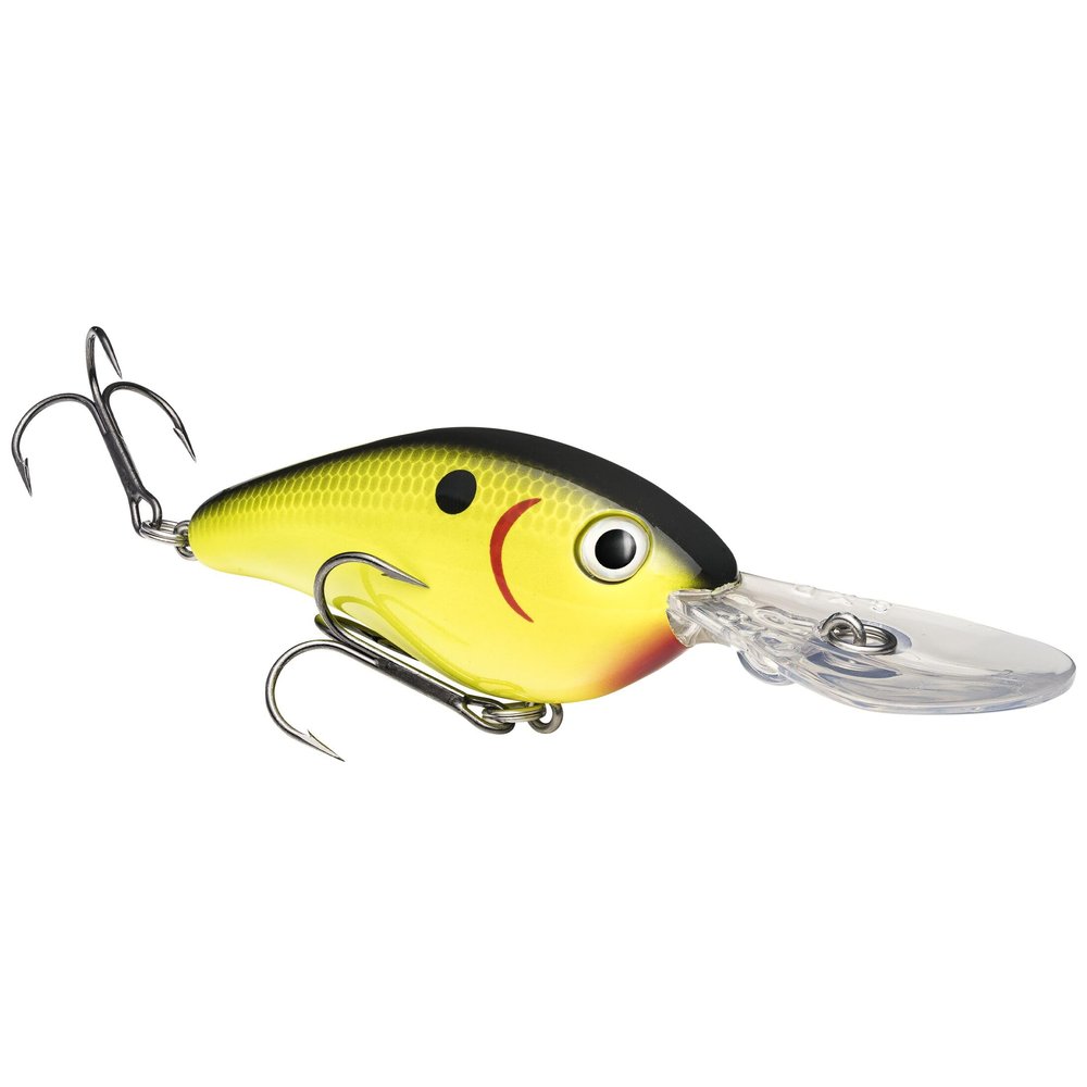 Strike King HC8XD-535 Pro-Model 8XD Crankbait, Black Back Chartreuse
