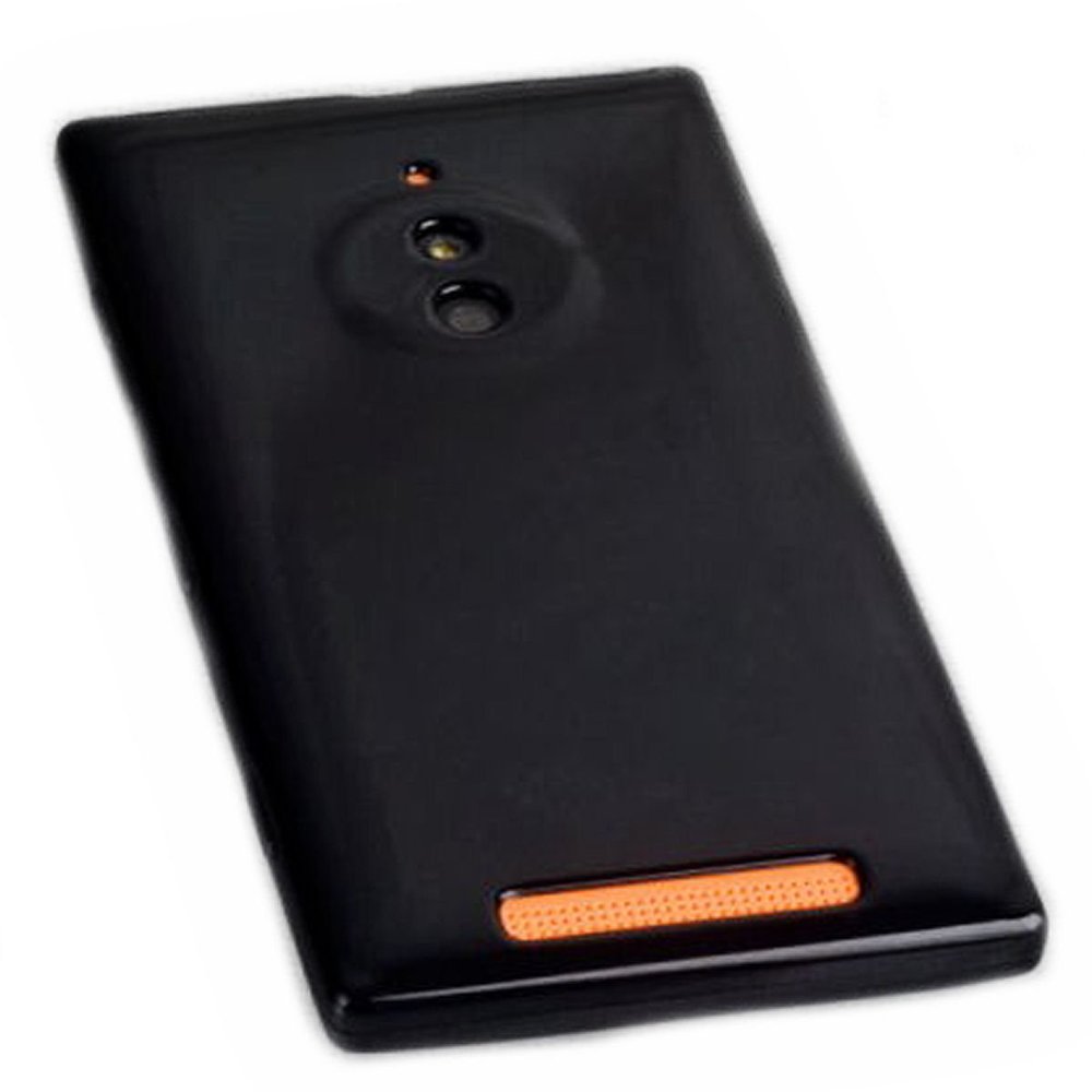 Titan Dark Case Style Compatible with Nokia Lumia 830 – Black Silicone TPU Phone Case