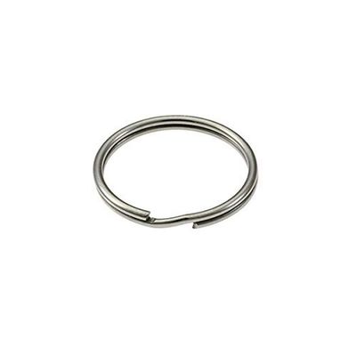 Merriway BH02294 38 mm Key Rings, Nickel-Plated/White, 10-Pack