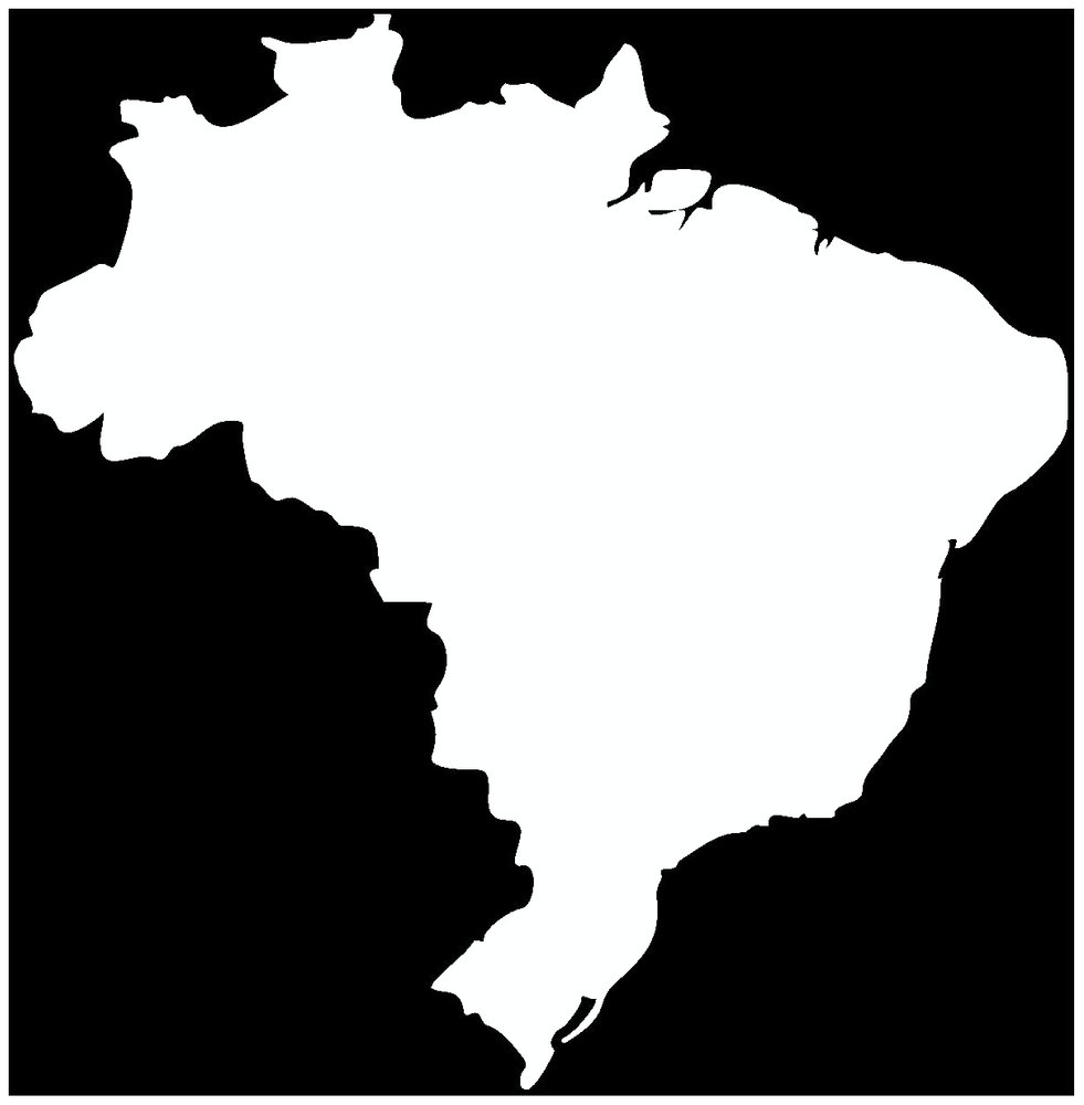 Samunshi Brazil Sticker 15 x 15 cm, White