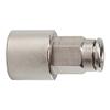 RIEGLER 108876-846.014-6 Straight Push-In Fitting metallica, G 1/4 Female, 6 mm Hose, 1 pc. view 1