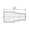 RIEGLER 108876-846.014-6 Straight Push-In Fitting metallica, G 1/4 Female, 6 mm Hose, 1 pc. view 2