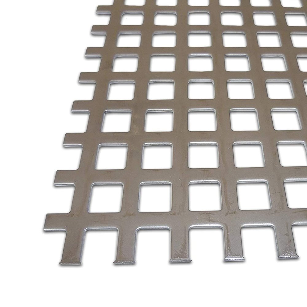 B&T Metall 1.5 mm V2A Stainless Steel Perforated Sheet, QG 10/15, 200 x 600 mm