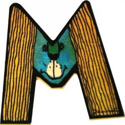 Janosch Wooden Letter M, Assorted Colors