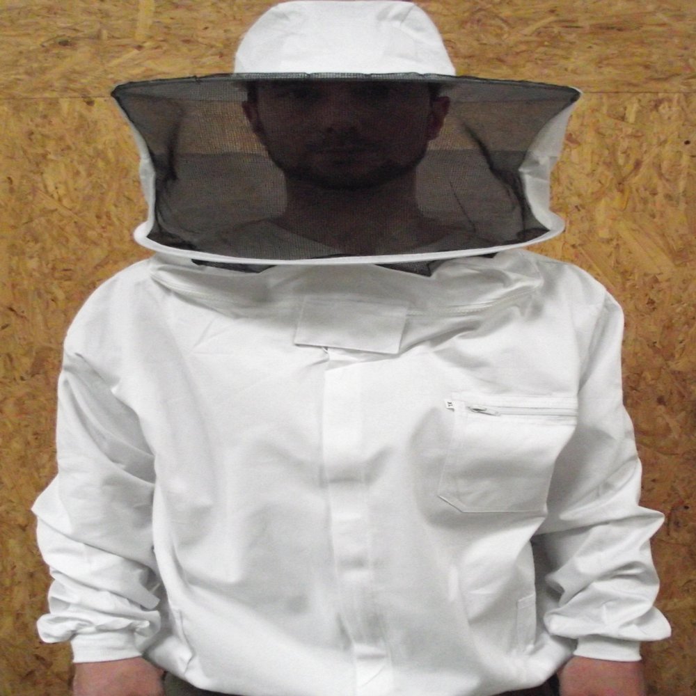 Förster-Fellnest Quality Beekeeping Jacket with Removable Hood, YKK Zipper, Size XS (42/44)