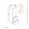 KZOAO Berlin Bathroom Cabinet, 120 cm, White, Preassembled, Left-Hinged Door view 3