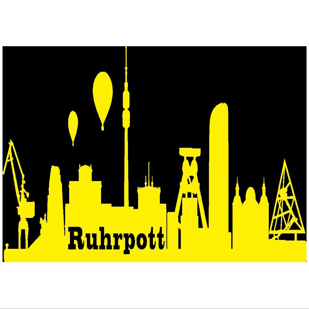 Samunshi Ruhrpott Skyline Wall Sticker, 120 x 36 cm, Yellow
