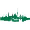 Samunshi Dresden Skyline Wall Sticker, Green, 50 x 11 cm view 1
