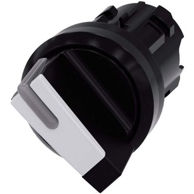 Siemens SIRIUS ACT Selector, Round, Black/White, Short Lever, O-I Sostenido, Multicolor