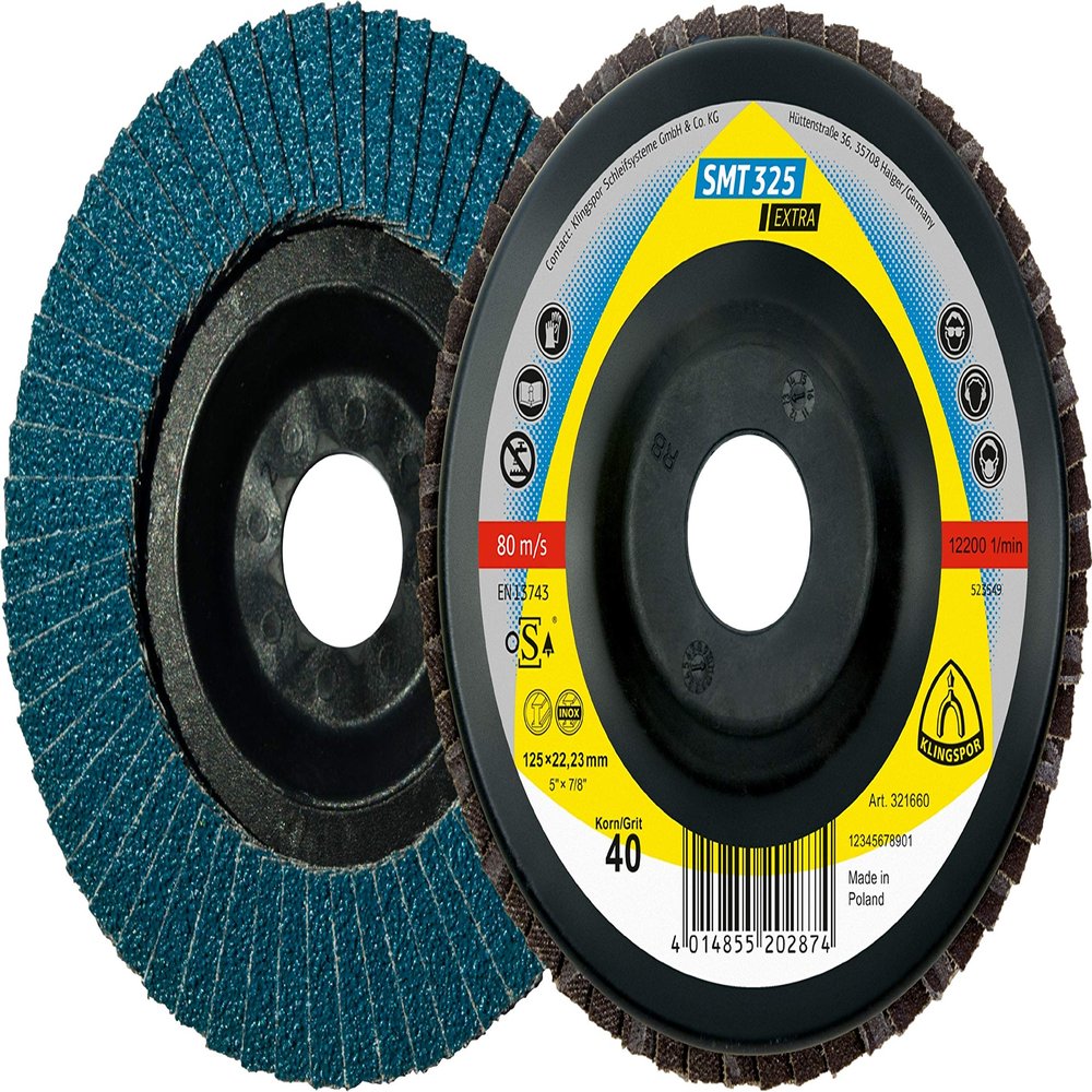 321661 SMT 325 Flap Disc 115 x 22.23 mm, Grit 60, Convex, 1 pc.