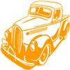 Samunshi Vintage Pick-Up Muscle Car Wall Decal, 50 x 38 cm, Golden Yellow view 1