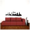 Samunshi Siegen Skyline Wall Decal, 150 x 33 cm, Aubergine view 3