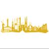 Samunshi Oberhausen Skyline Wall Decal, 150 x 23 cm, Gold Metallic Effect view 1