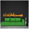 Samunshi Oberhausen Skyline Wall Decal, 150 x 23 cm, Gold Metallic Effect view 3