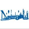 Samunshi Mülheim an der Ruhr Skyline Wall Decal, 150 x 29 cm, Gentian view 1
